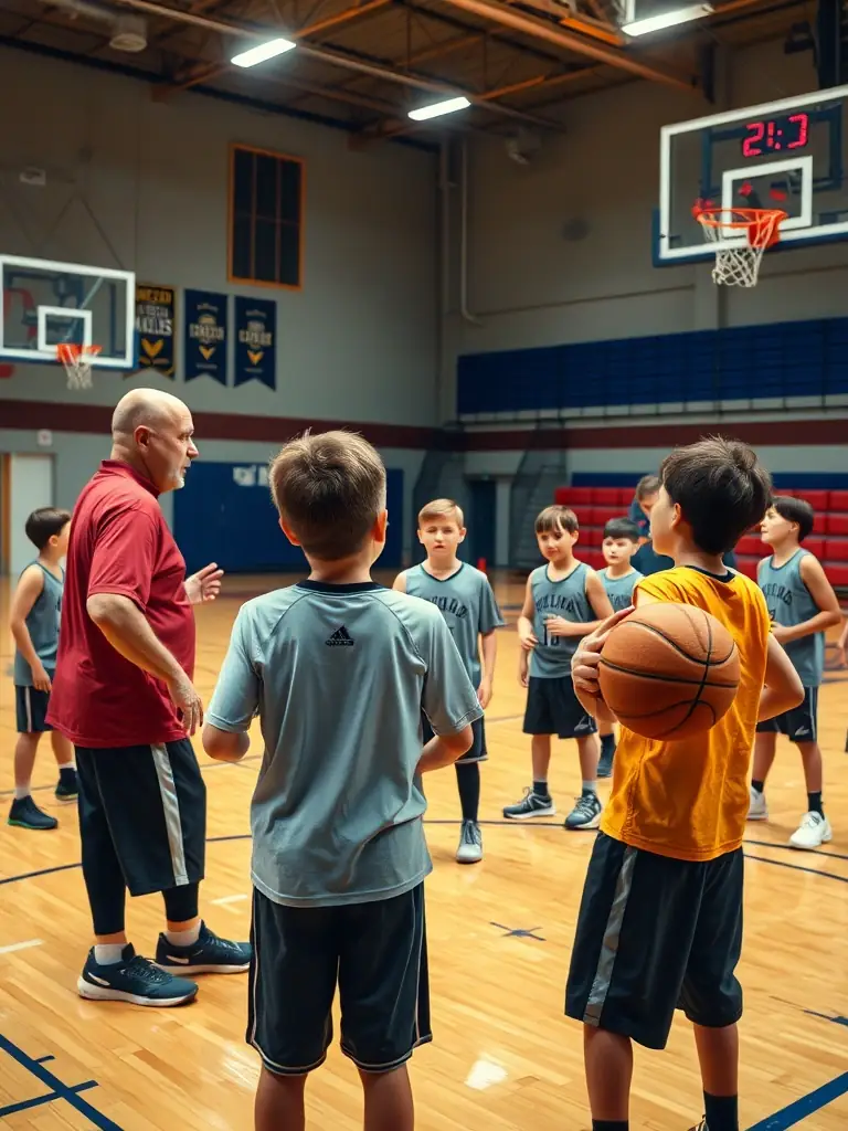 A coach providing personalized instruction to a player during a one-on-one training session, emphasizing individual skill enhancement and technique refinement.